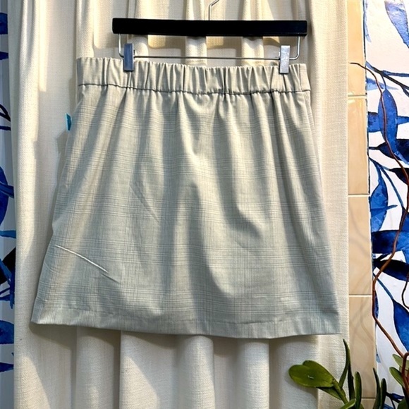 NWT Women’s Rachel Zoe Elastic Waist Gray Plaid Skirt Size Large - Picture 5 of 6